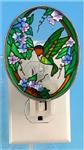 HBJ48662 Hummingbird Stained Glass Night Light